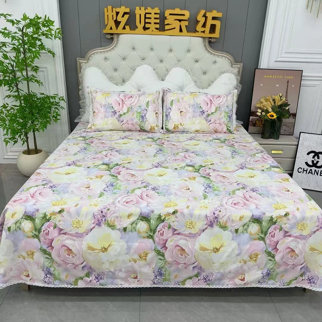 老粗布床单三件套059