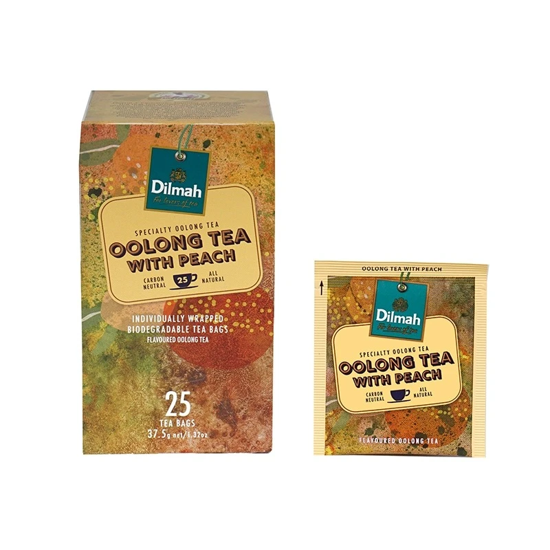 Dilmah迪尔玛 原装进口茶叶便携装蜜桃味乌龙茶25茶包可降解送礼
