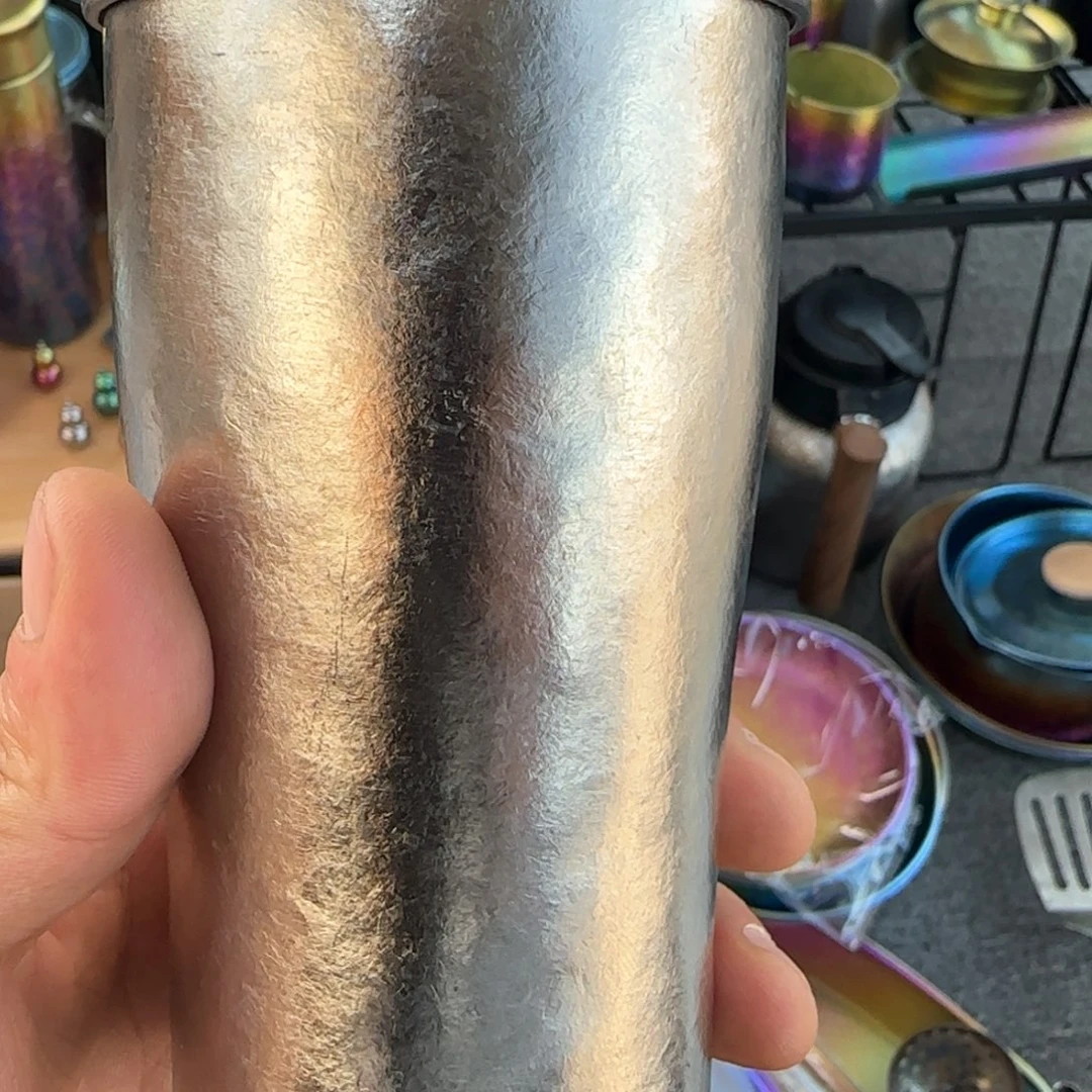 纯钛人情世故单层钛色啤酒杯