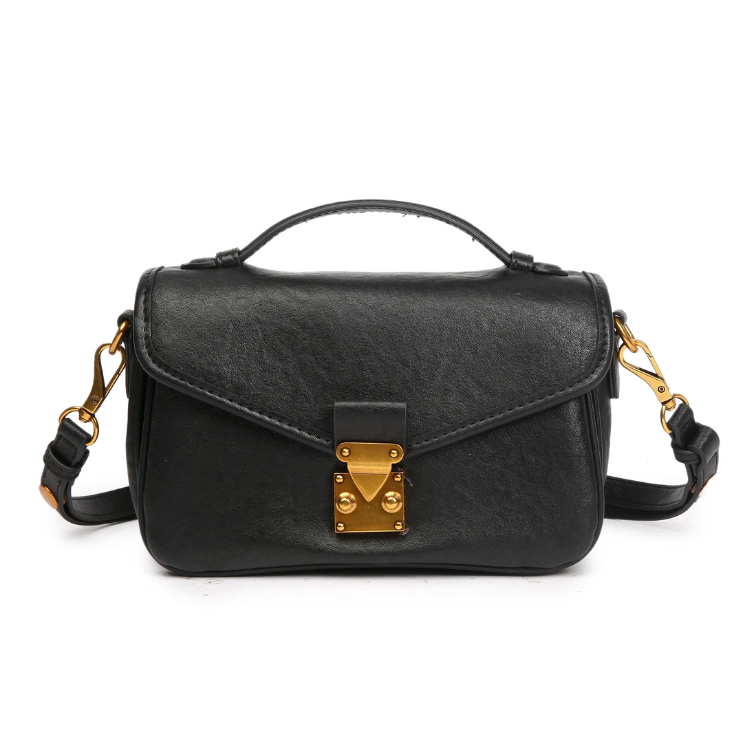 1573高级黑2025新款时尚手提包百搭单肩包休闲斜挎小方包女士包