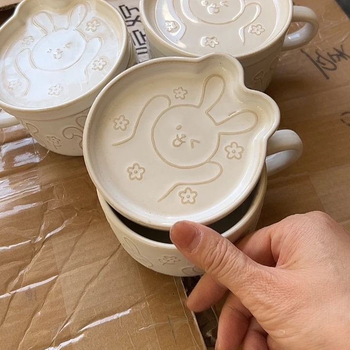 瓷片全部瑕疵特价兔子3个