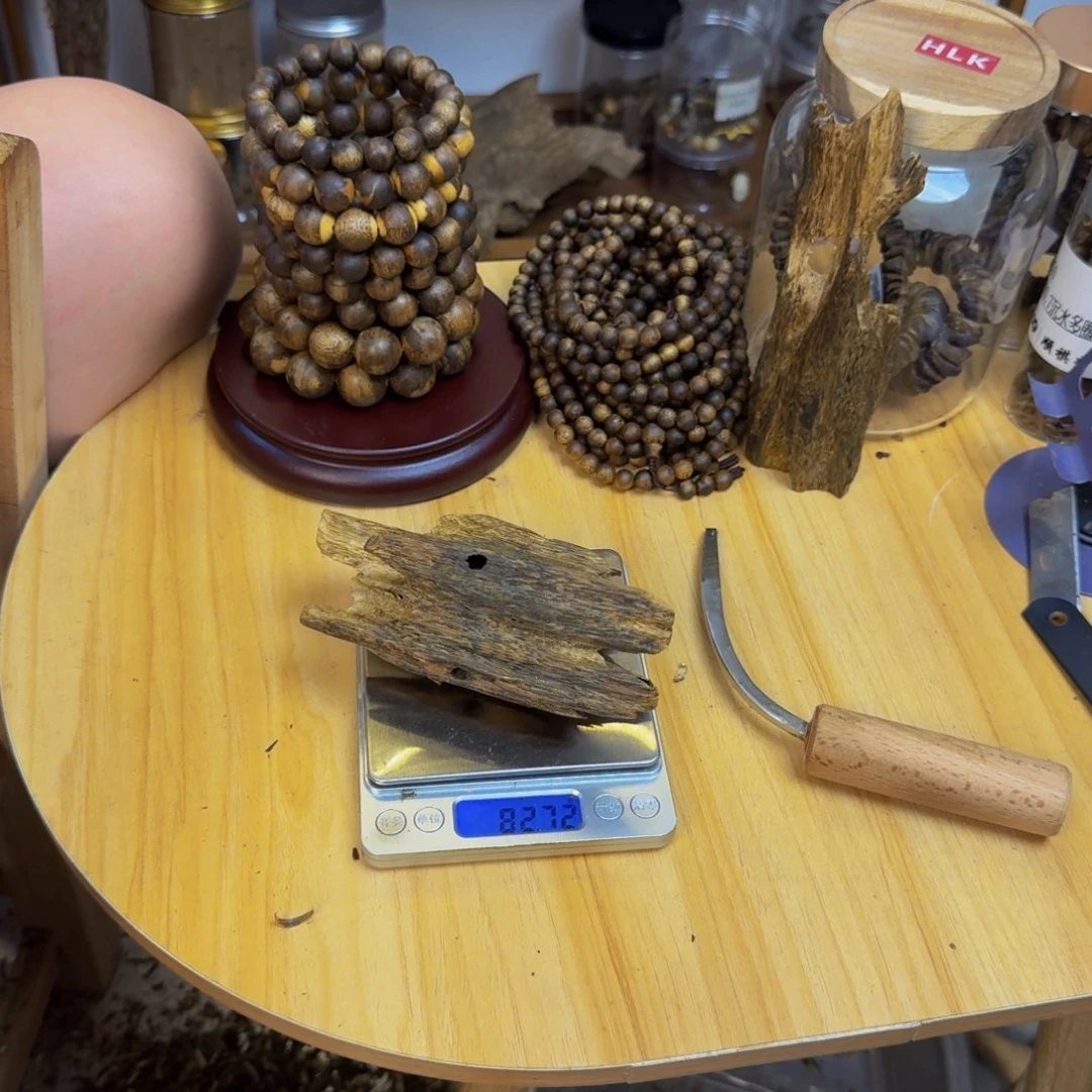 沉香碎屑沉香海南老白棋老料82克