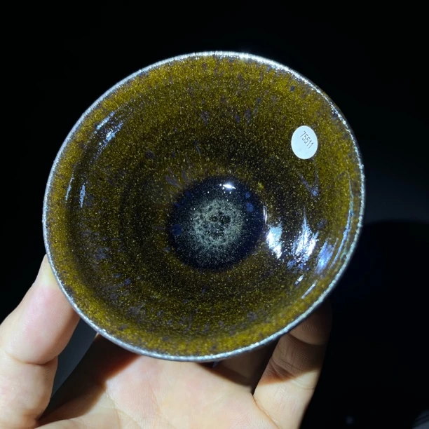 吴兴乾柴烧建盏主人杯手作陶瓷杯高端复古茶盏茶末束口盏75511