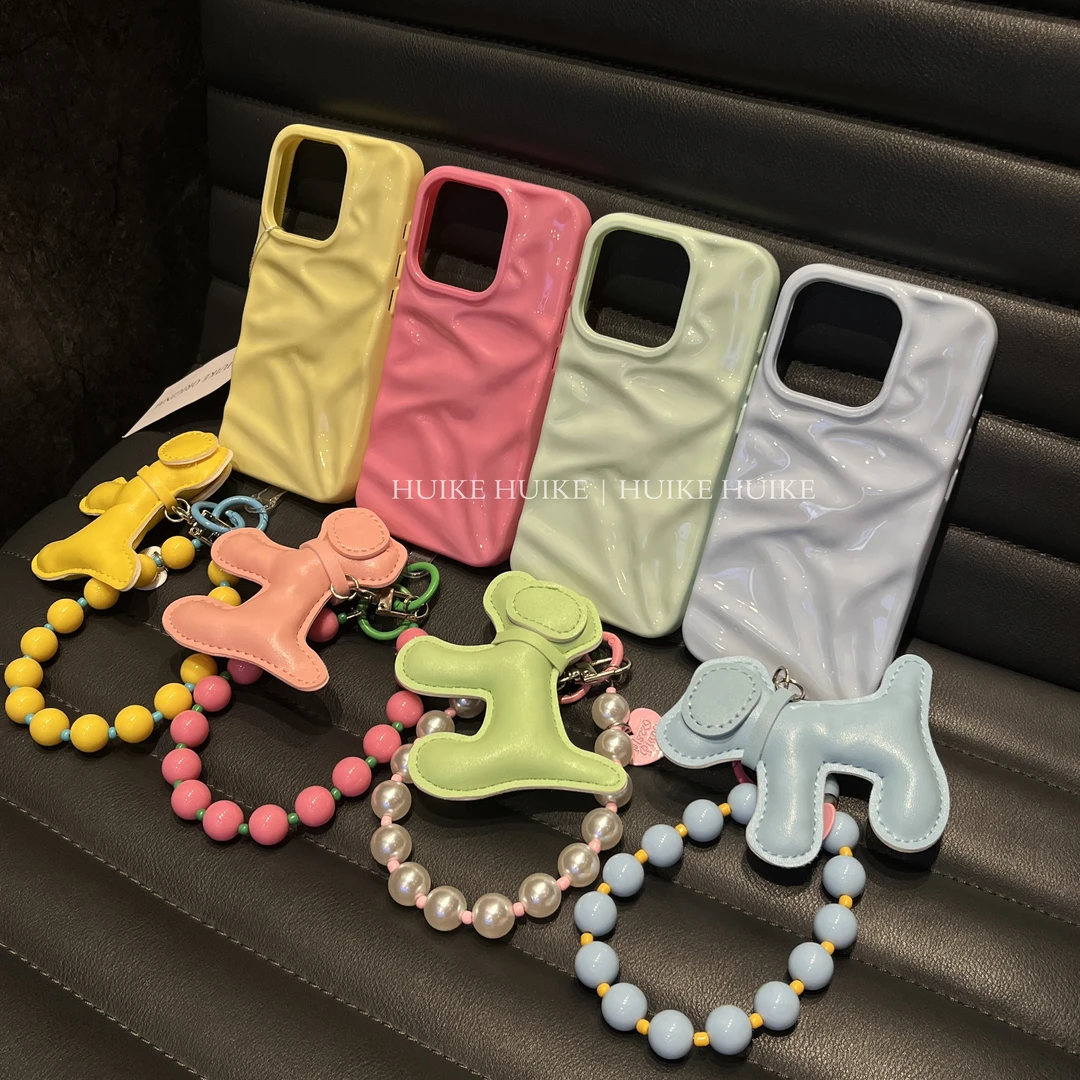 ins夏日糖果色水波纹适用苹果16手机壳iphone15/14/13promax12软