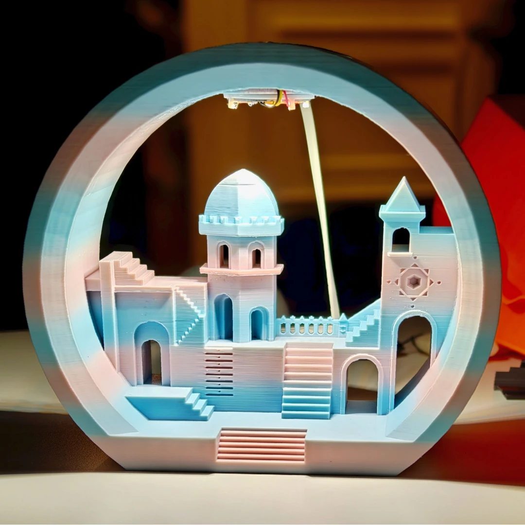 纪念碑谷小夜灯创意摆件高级氛围感便捷台灯声控定制礼物用心