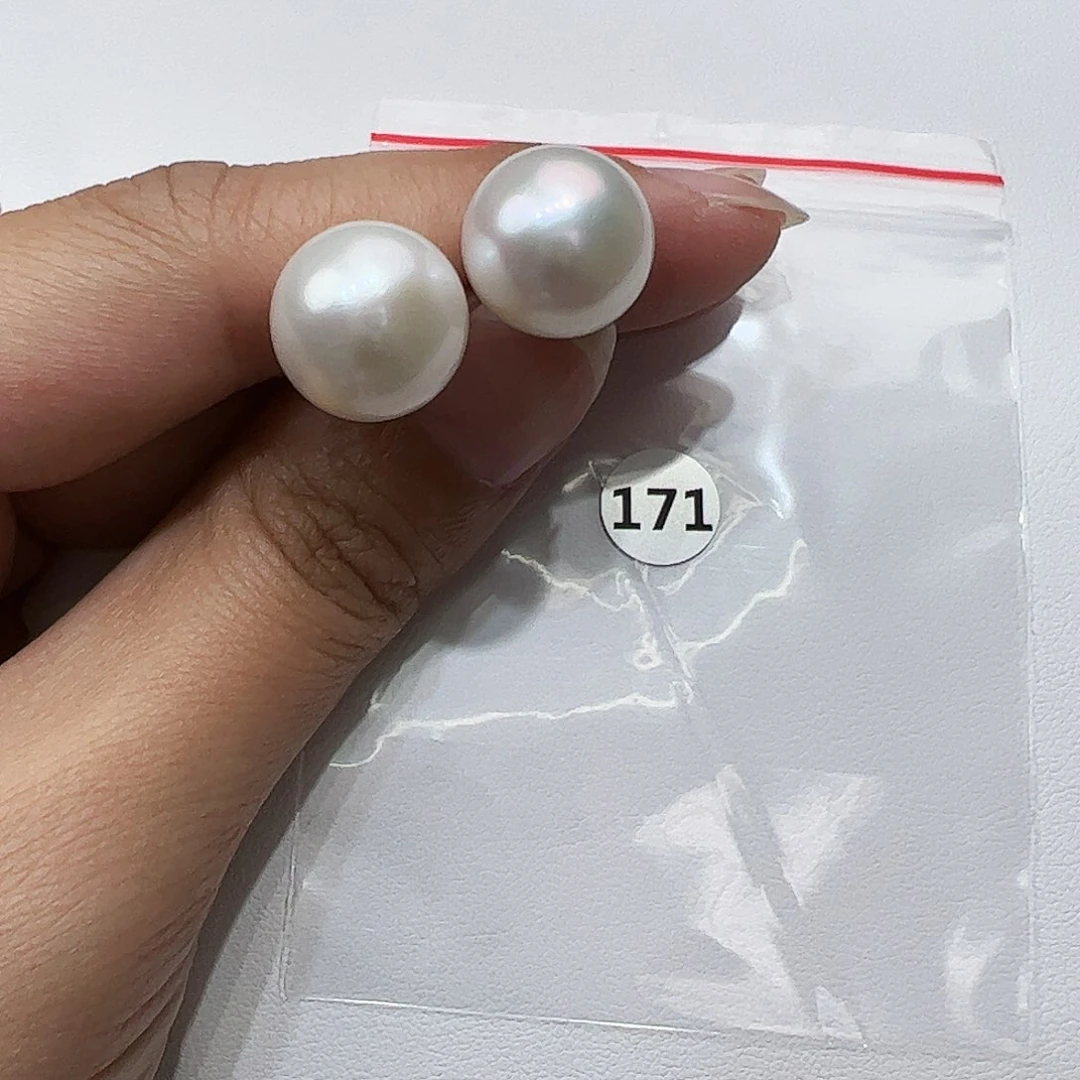 银S925镶嵌淡水珍珠耳饰