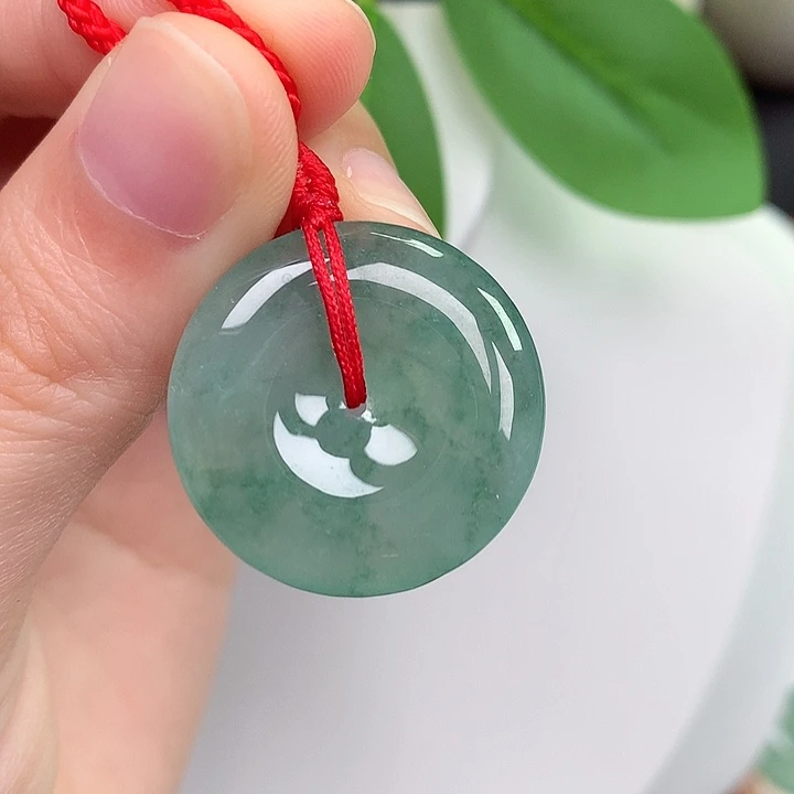 翡翠未镶嵌颈饰平安扣 25.2-5.0mm