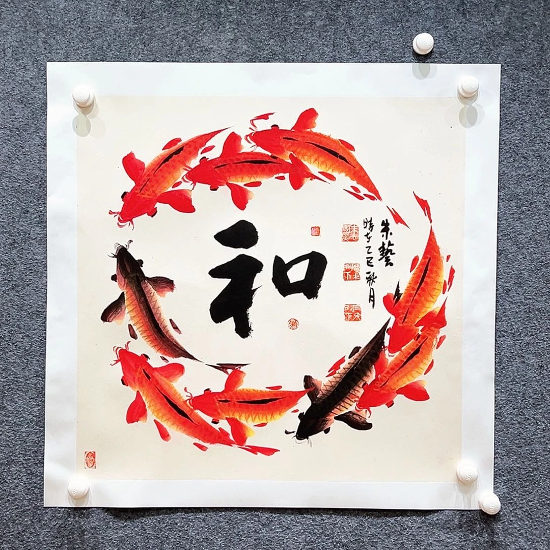 国画纯手绘系列画心