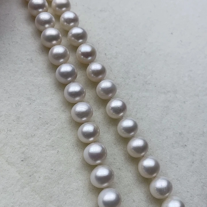 淡水珍珠颈饰银S925镶嵌9