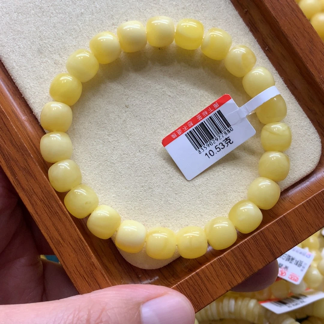 未镶嵌蜜蜡手链蜜蜡