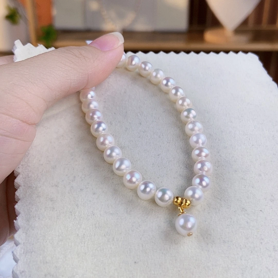淡水珍珠手绳银S925镶嵌
