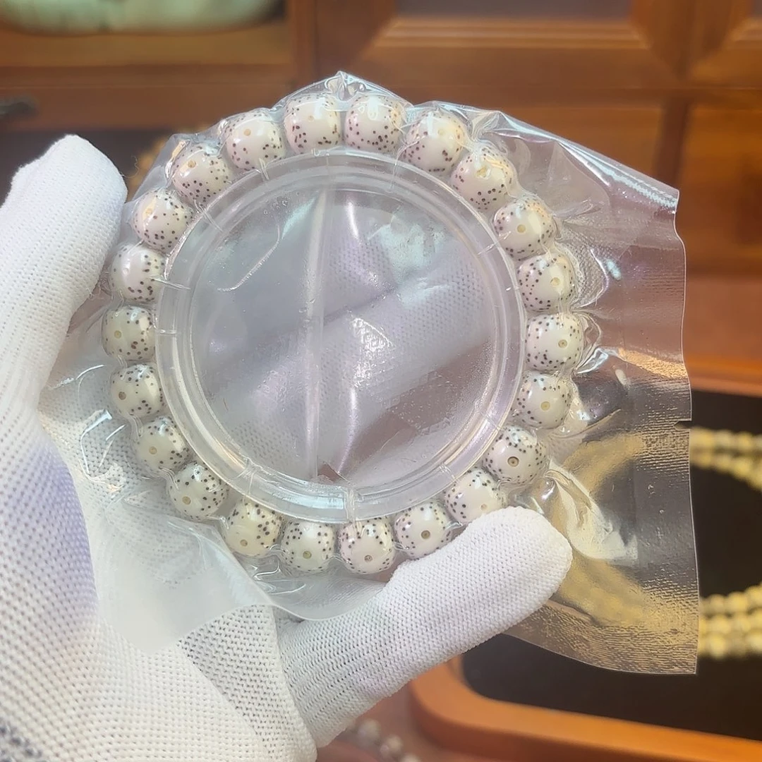 星月菩提手串10✖️9骨瓷白单圈