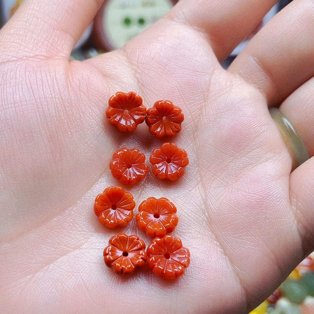 南红玛瑙挂件未镶嵌发一对