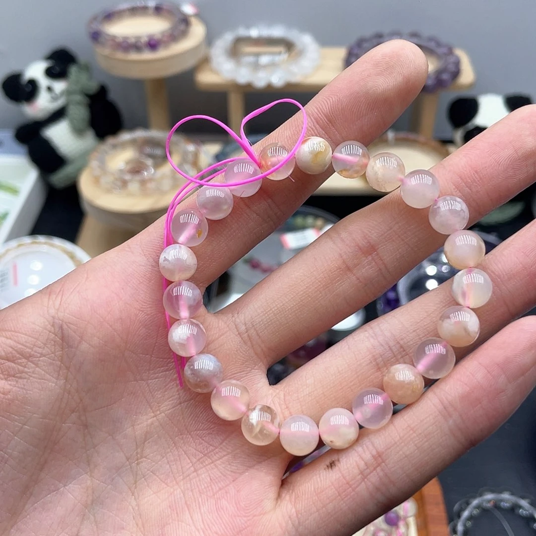 水晶手链未镶嵌樱花玛瑙