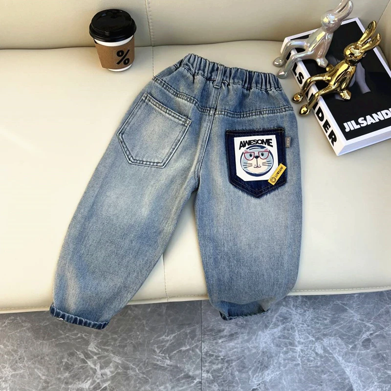男童春秋装牛仔裤子新款宝宝洋气儿童休闲裤中小童韩版长裤潮童装