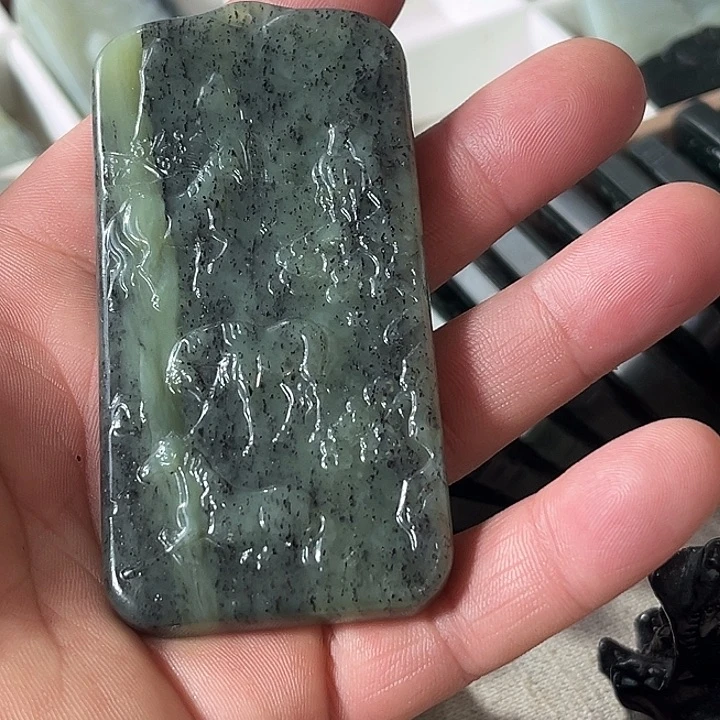 和田玉未镶嵌吊坠(不含链)