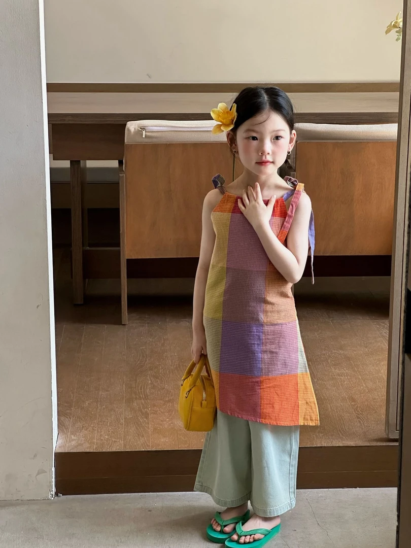 【BA黎-514】女童韩版ins咖色小狗卡通蝙蝠袖T恤&棕色休闲短裤