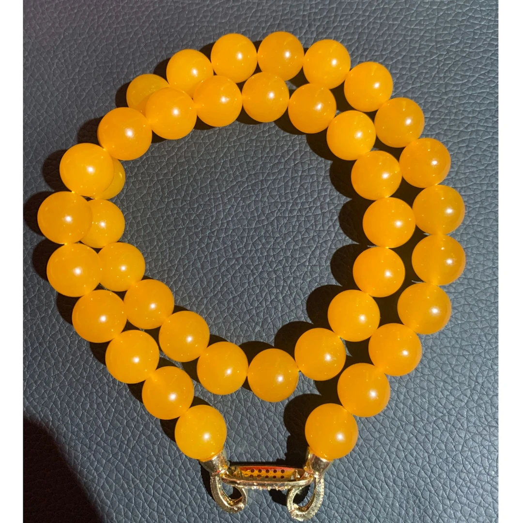 高级定制黄色项链12mm（多样发其一）B229