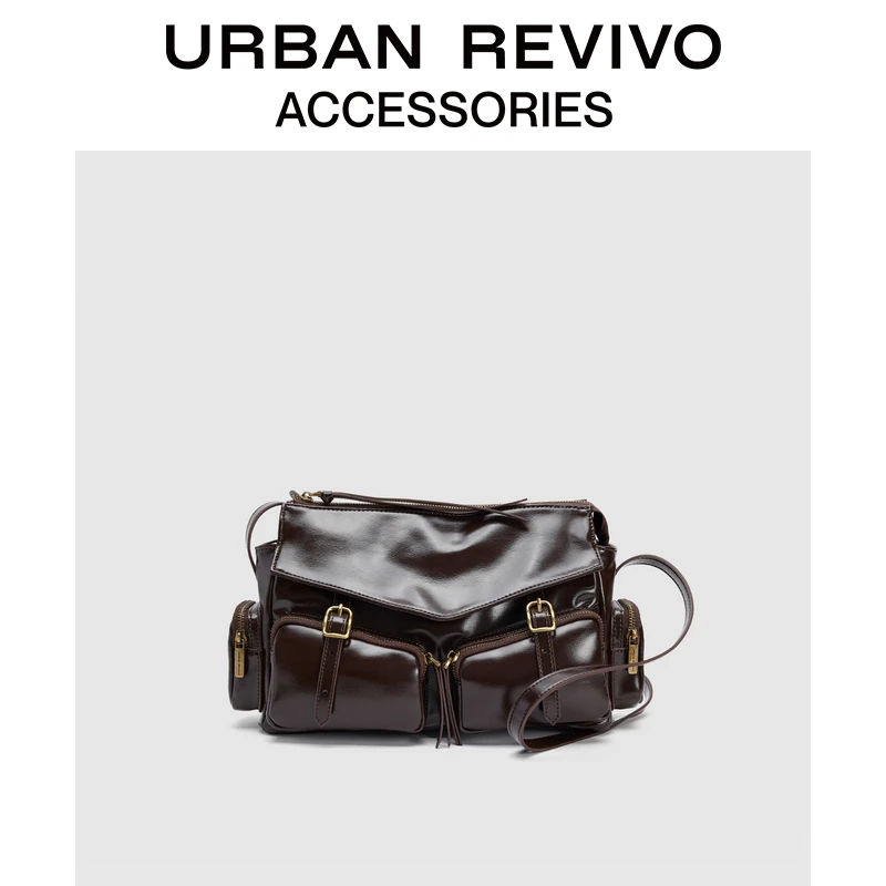 【商场同款】URBAN REVIVO2025春季新款女多口袋单肩包UAWB50006
