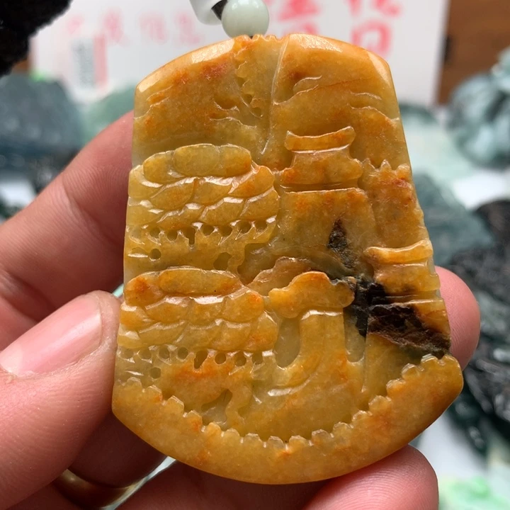翡翠颈饰未镶嵌保真天然A货翡翠