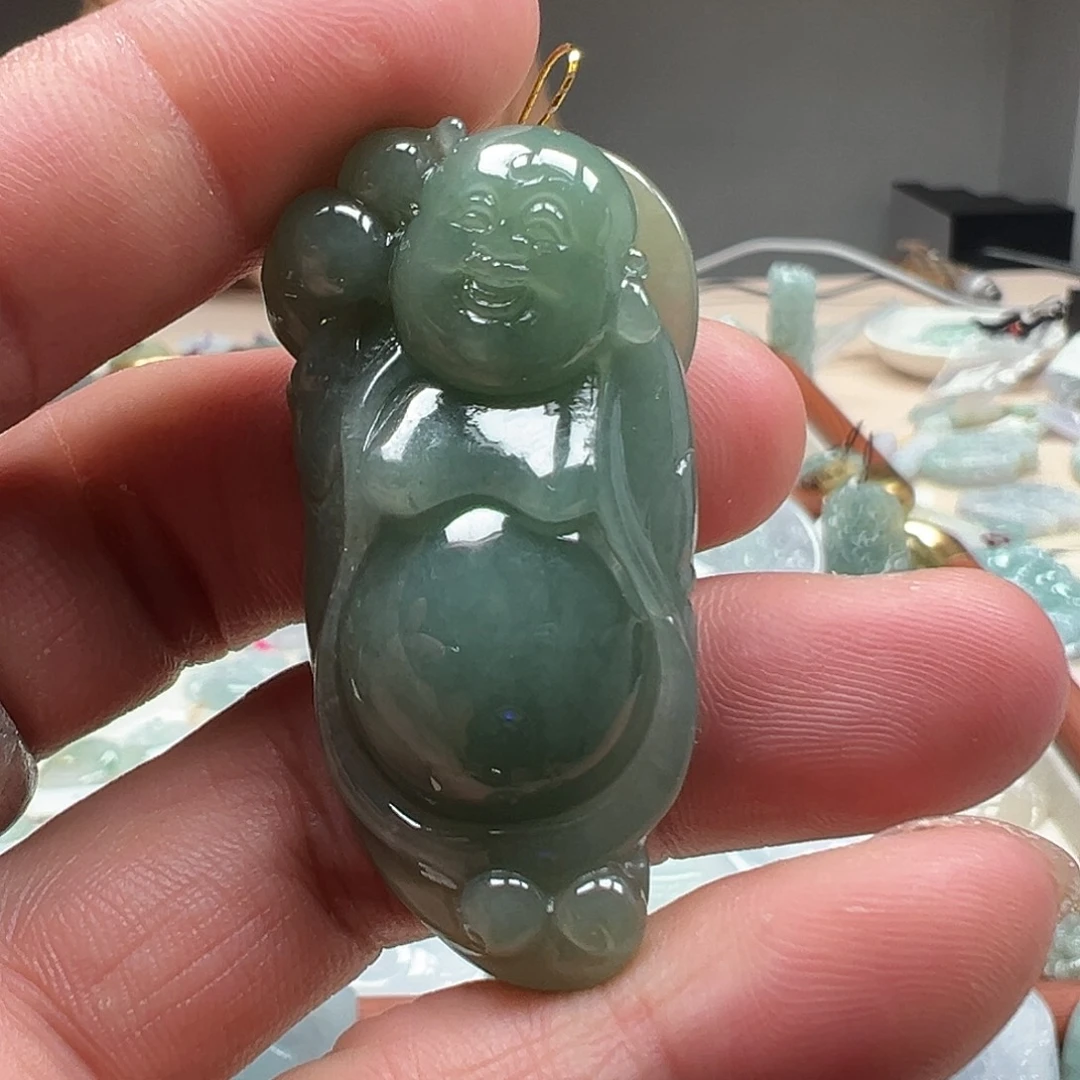 颈饰未镶嵌翡翠天然翡翠