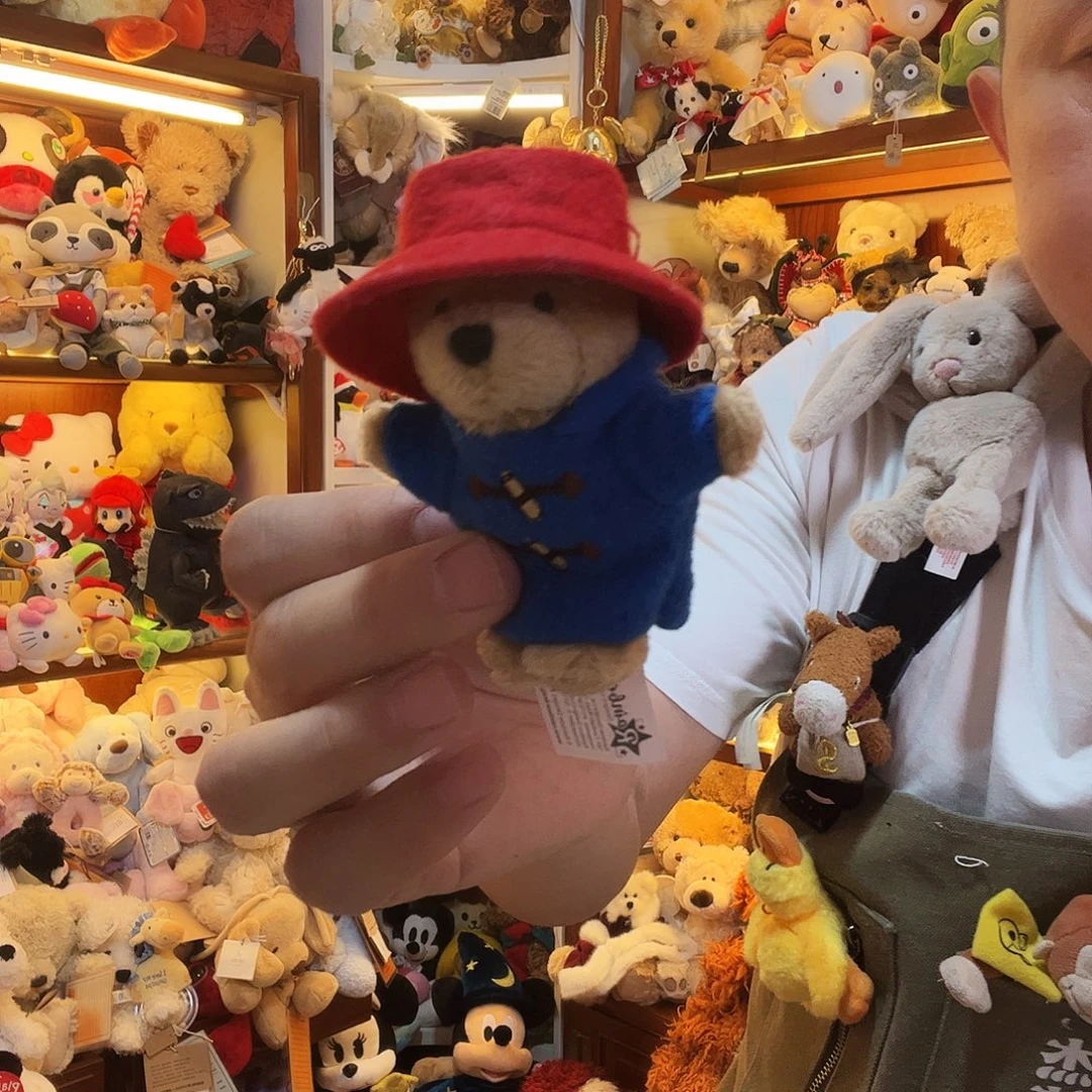 毛绒帕丁顿熊。挂件。