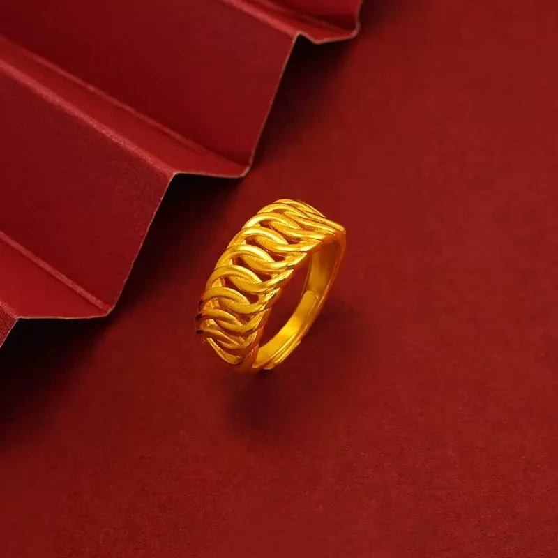 合金戒指 【西藏包邮】越南老板戒指精工麻花对戒时尚百搭