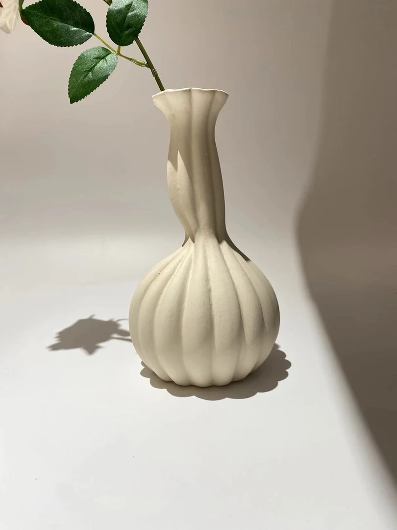 【磨砂-小号法式斜敞口瓶】中古风轻奢高级感花瓶法式水培插花器