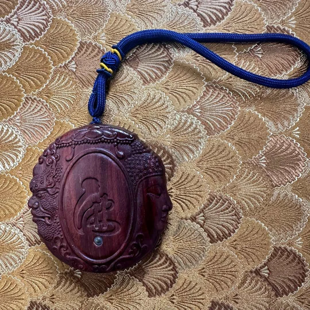 【 炎轩文趣斋】观音立体佛头手把件