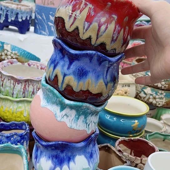 多肉绿植陶瓷花盆9.9包邮