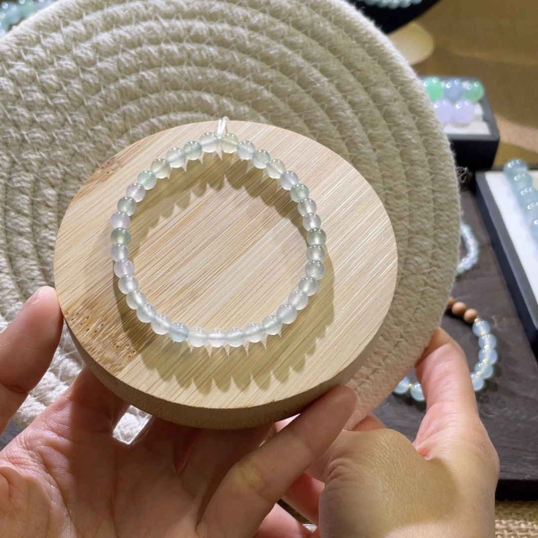 翡翠散珠天然缅a翡翠手串