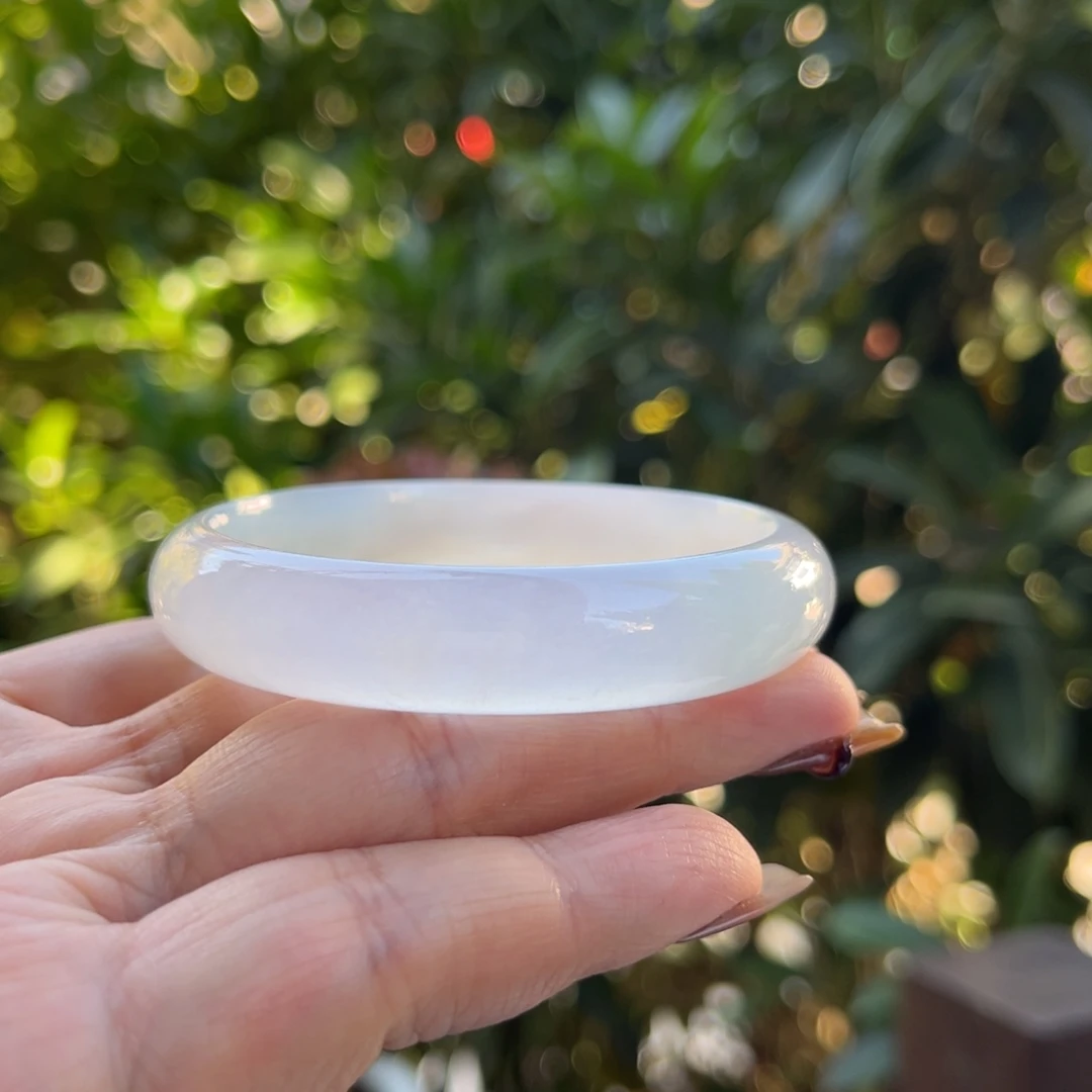 翡翠未镶嵌手镯54正圈