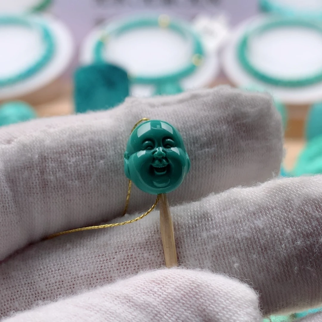 绿松石弥勒佛首未镶嵌