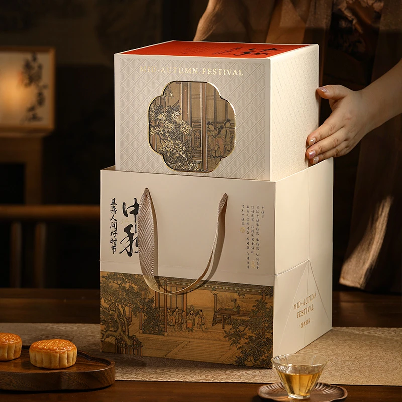 【工厂直销】广式月饼礼盒双蛋黄白辣木莲蓉中秋送礼佳品