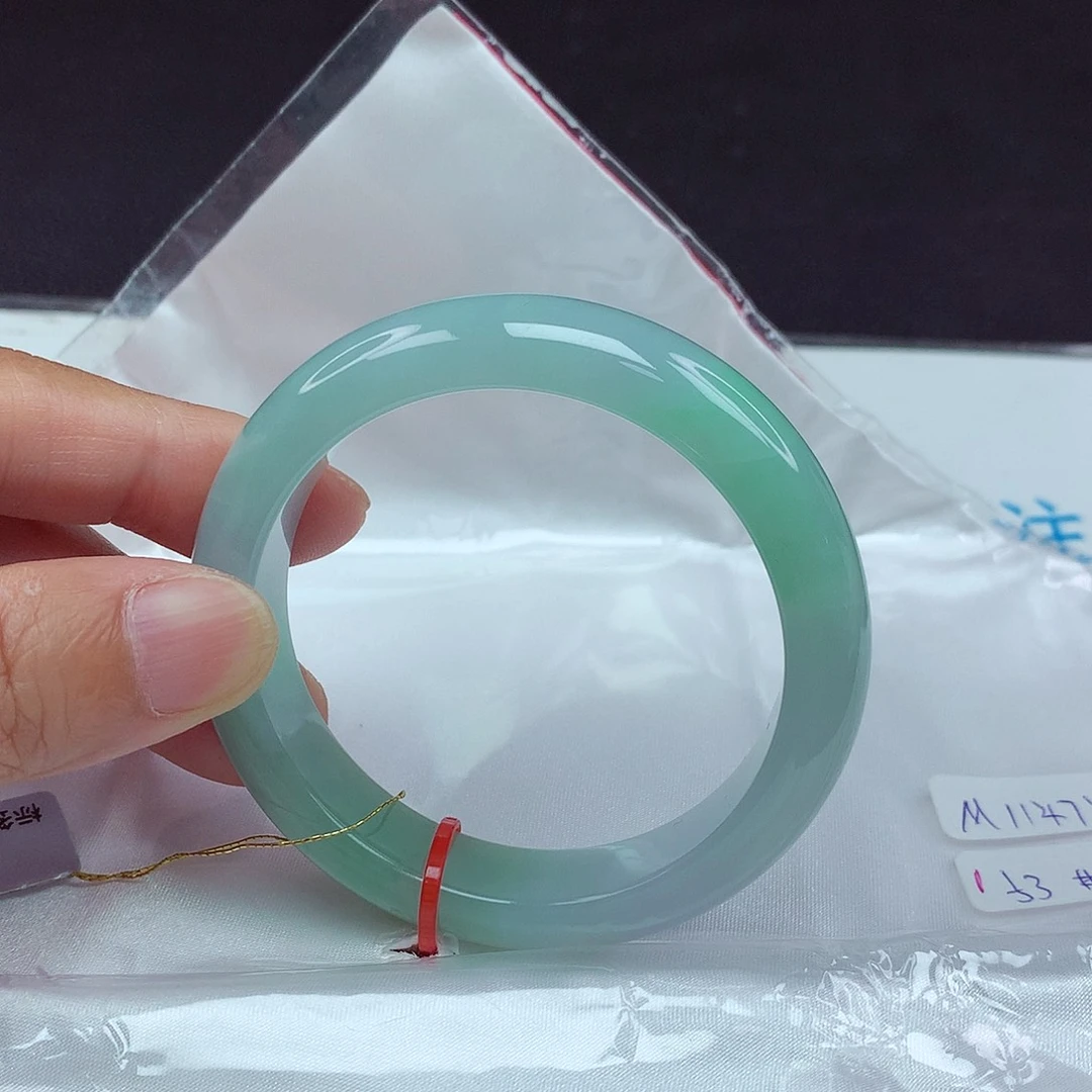 翡翠未镶嵌手镯53圈4744