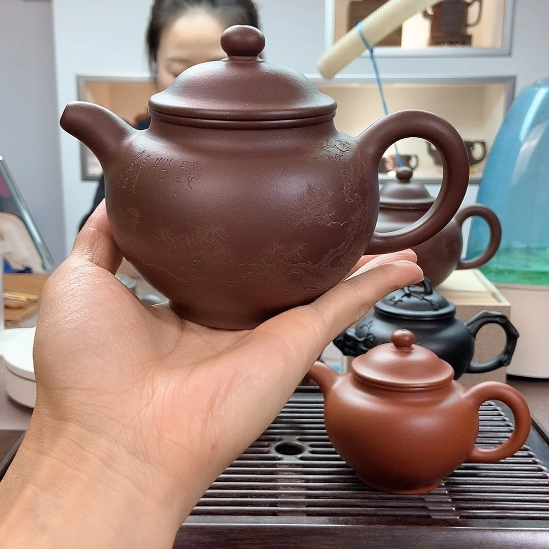 金***客茶壶紫砂紫泥掇只360cc