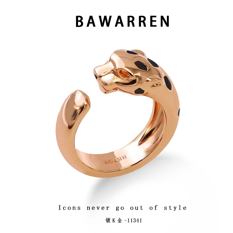 Bawarren 镀K金 意❤ 11341-【猎豹】气质轻奢百搭戒指