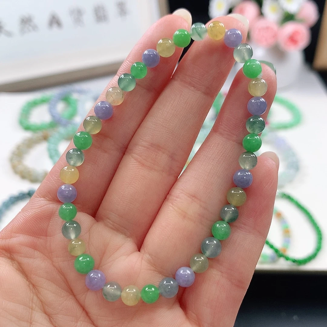 未镶嵌手链翡翠手链5mm