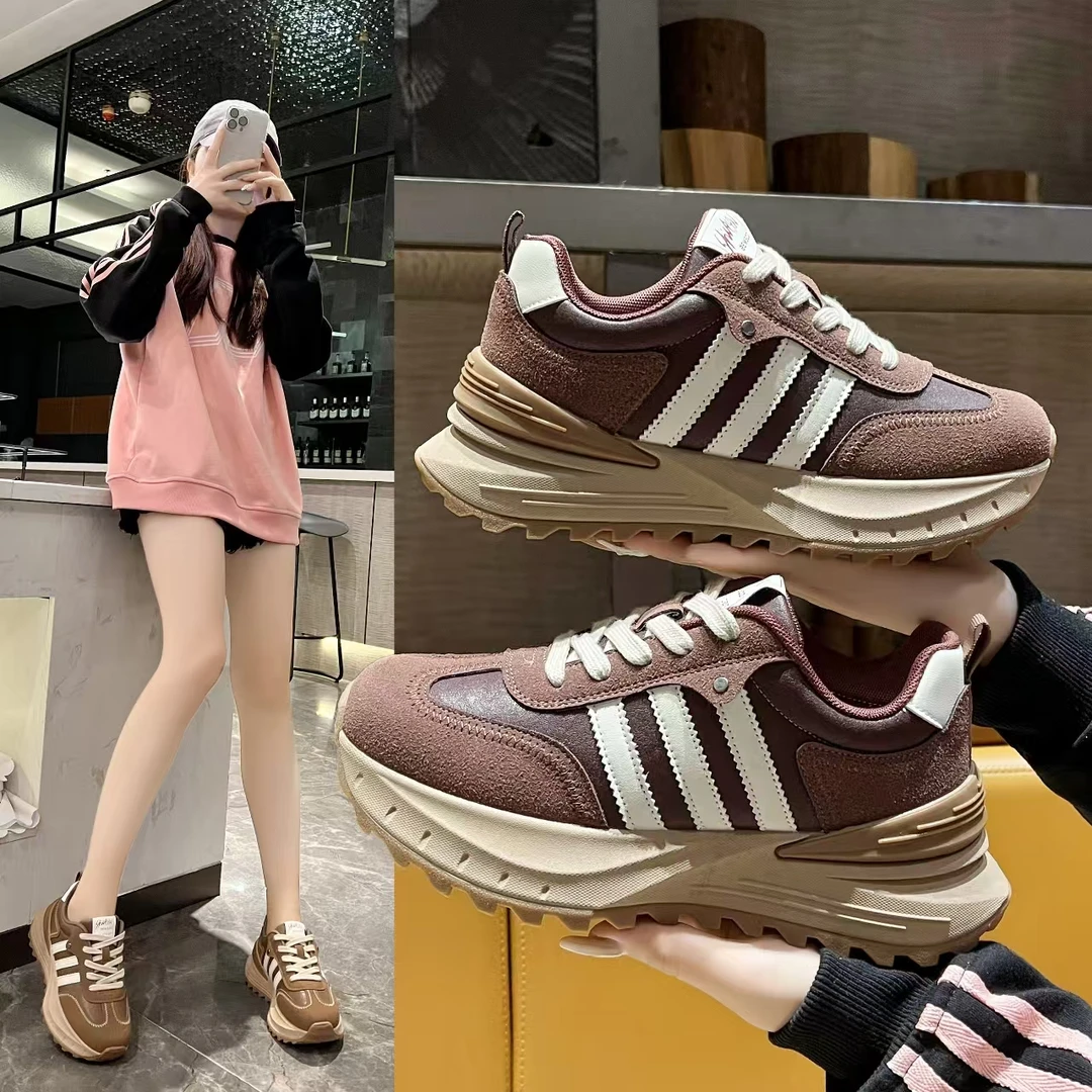 2202爆款阿甘鞋2024秋季厚底复古休闲运动鞋百搭显脚小老爹鞋