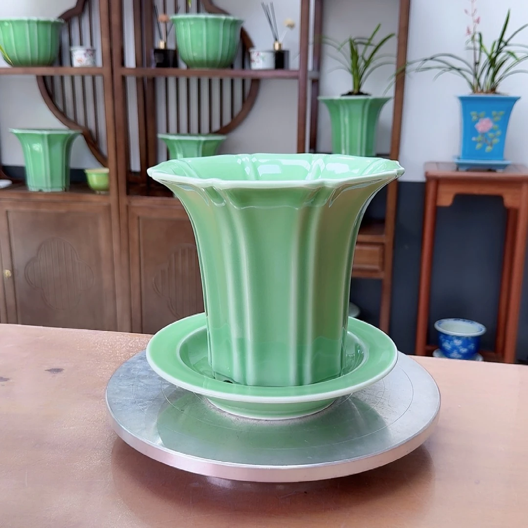 S***g花瓣陶瓷花盆88888