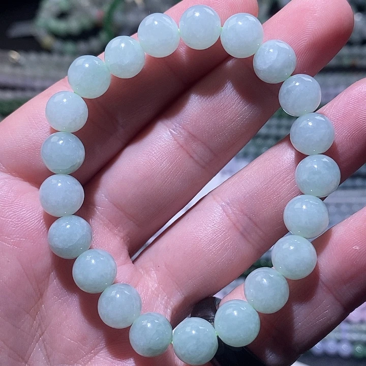 许***轩翡翠未镶嵌手链天然缅甸A货翡翠