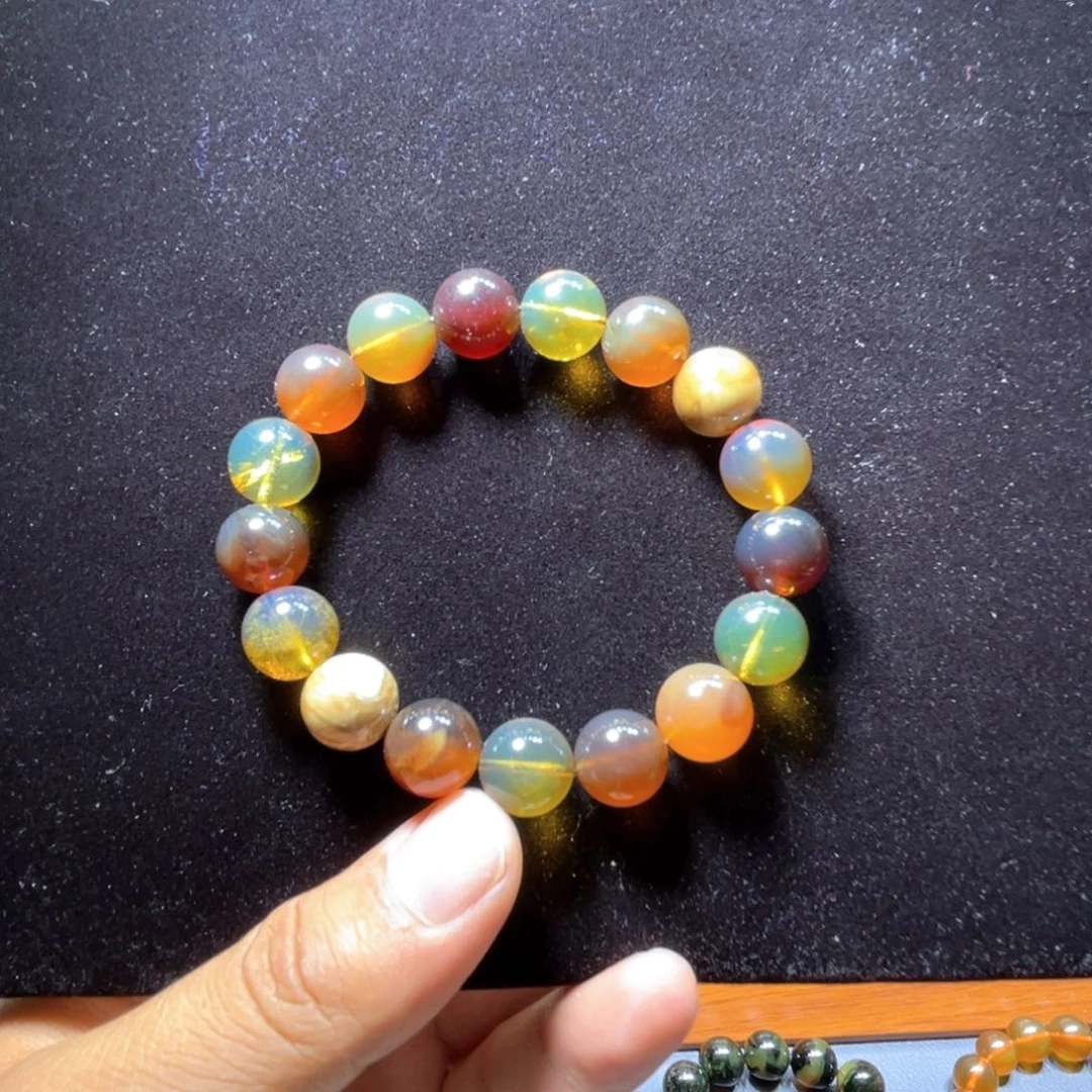 未镶嵌琥珀手串缅甸琥珀多宝手串12.8规格