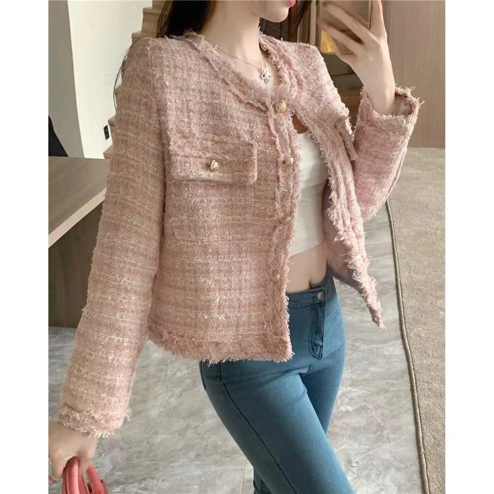 短款外套女设计感秋季新款小香风法式名媛高级感气质上衣