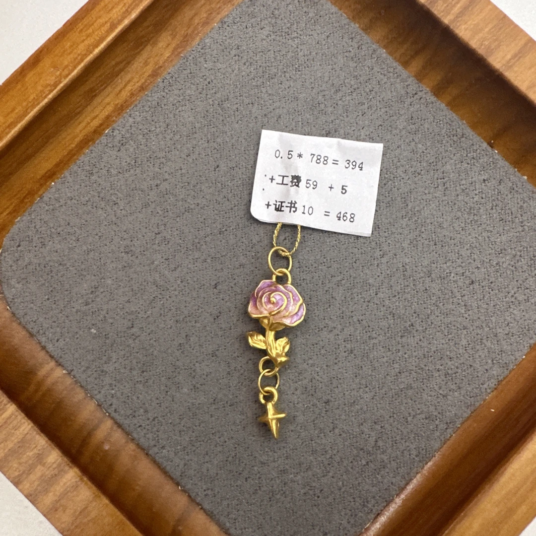 R0105莫奈花园足金999