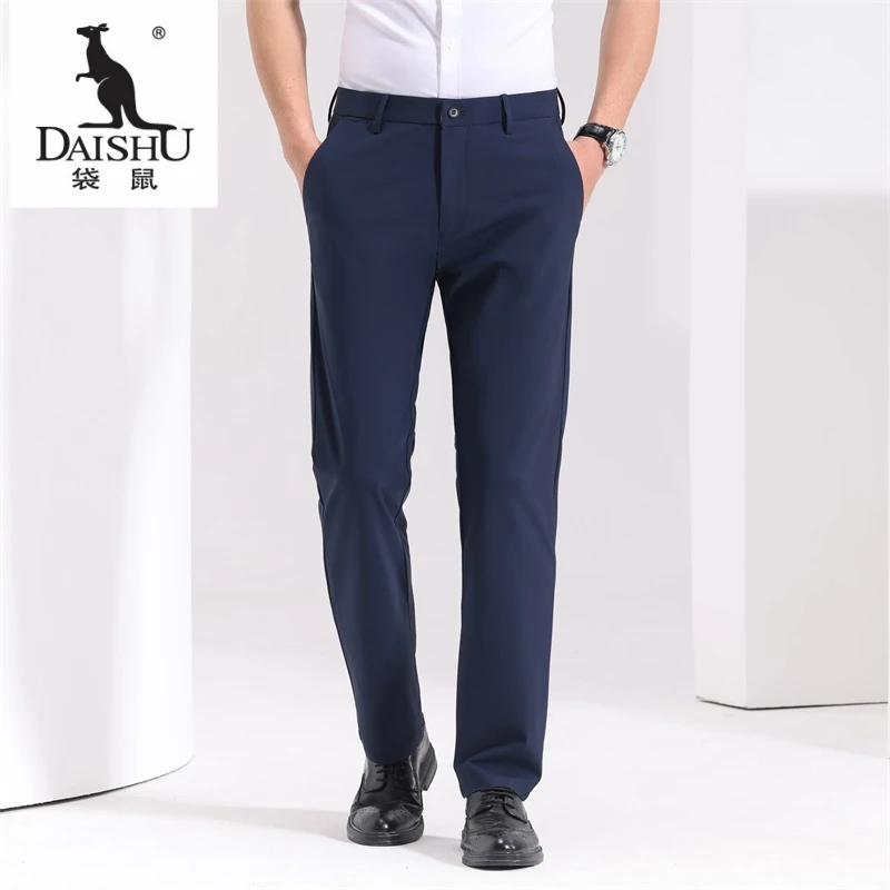 袋鼠男装2025春夏新款经典百搭商务休闲男款休闲裤