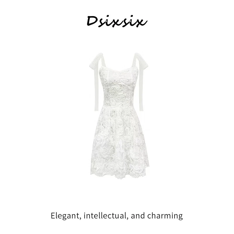 WEI BAO ER【雾海折光】新款显瘦收腰设计感气质连衣裙-53827F