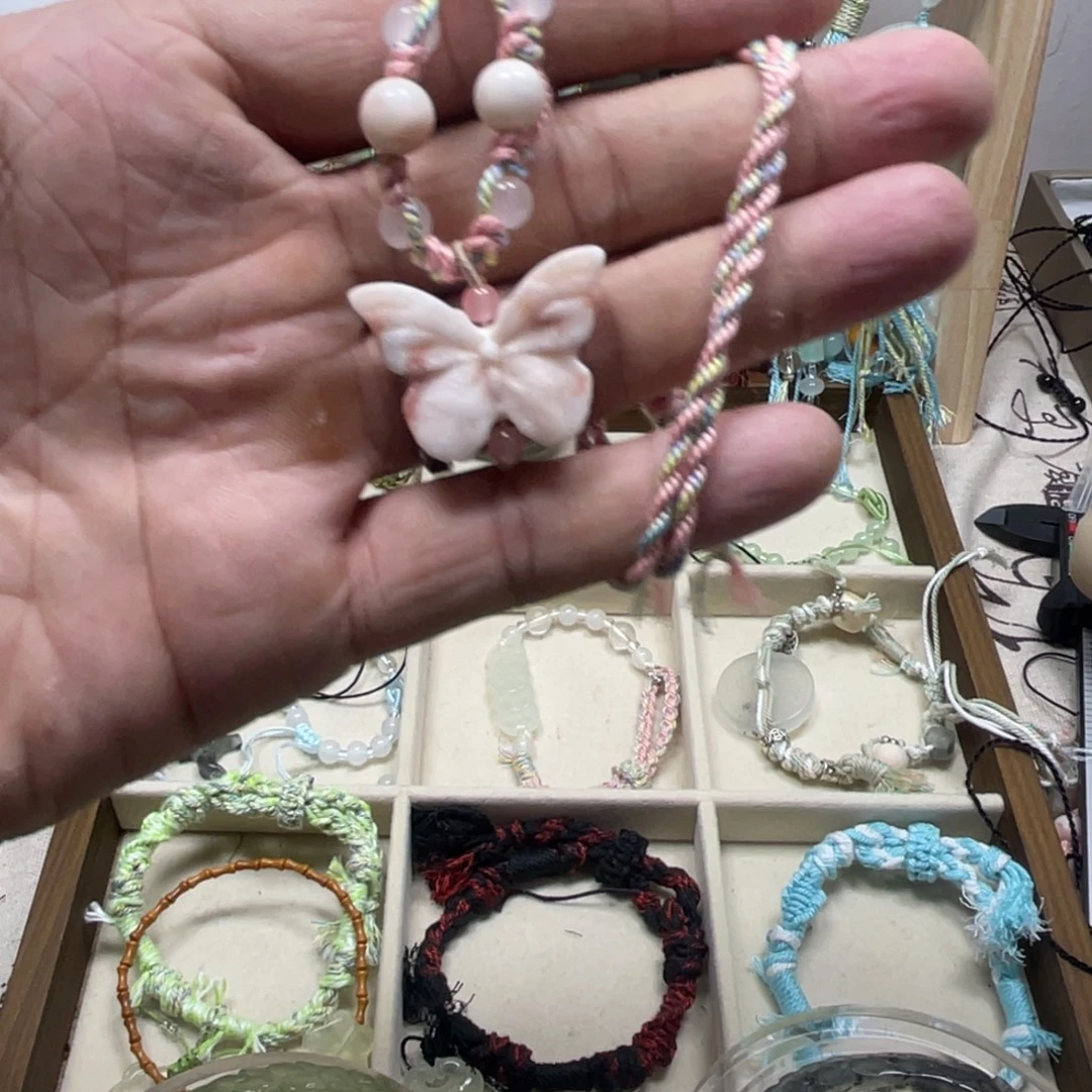 吹***吧蛇纹石玉合金手链