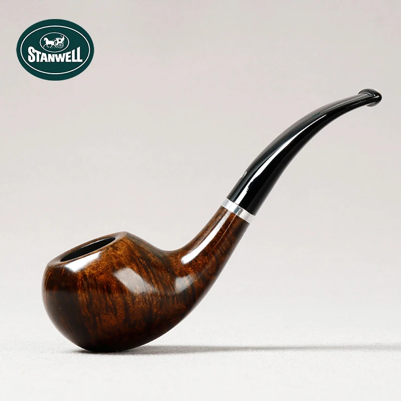 丹麦史丹威Stanwell 复兴36  深色光面番茄微弯 3毫米 石楠木烟斗