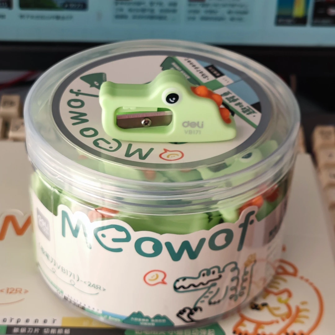 得力VB171鳄鱼卷笔刀2桶48个发