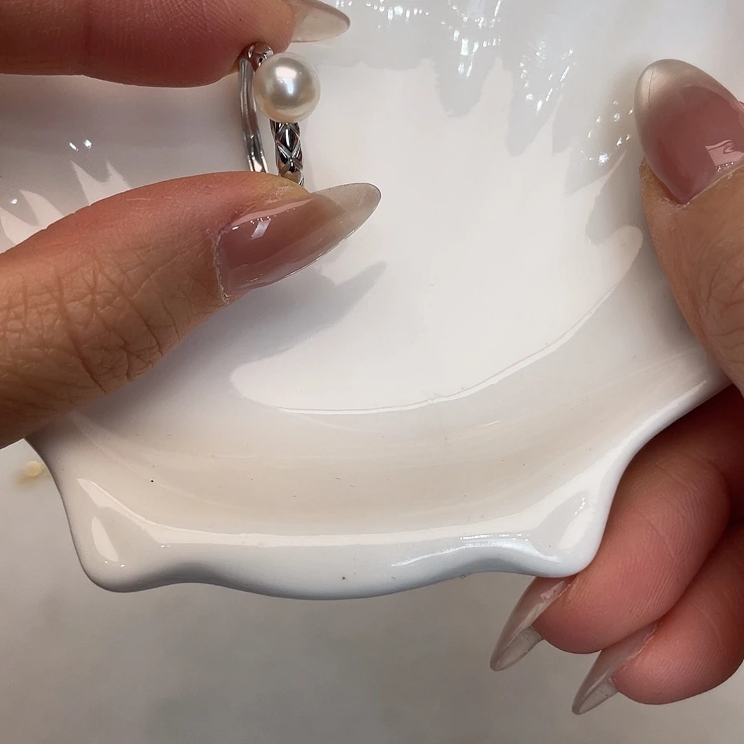 海水珍珠银S925镶嵌戒指